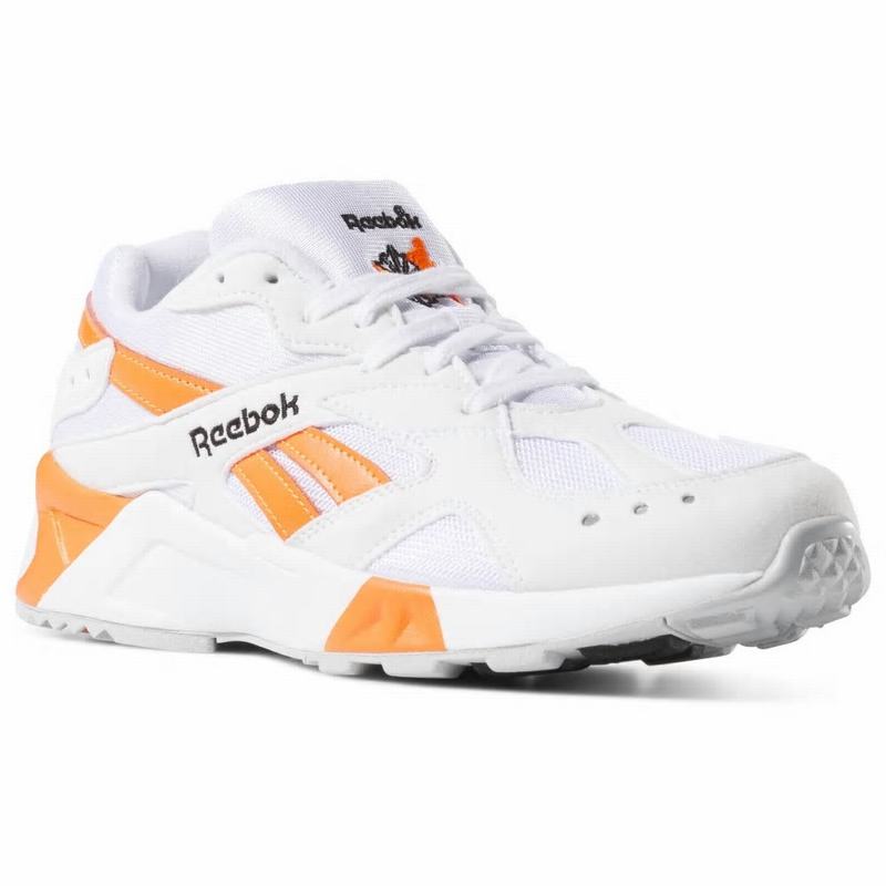 Tenisi Reebok Aztrek Dama Albi/Negrii/Portocalii Romania VG7050PH